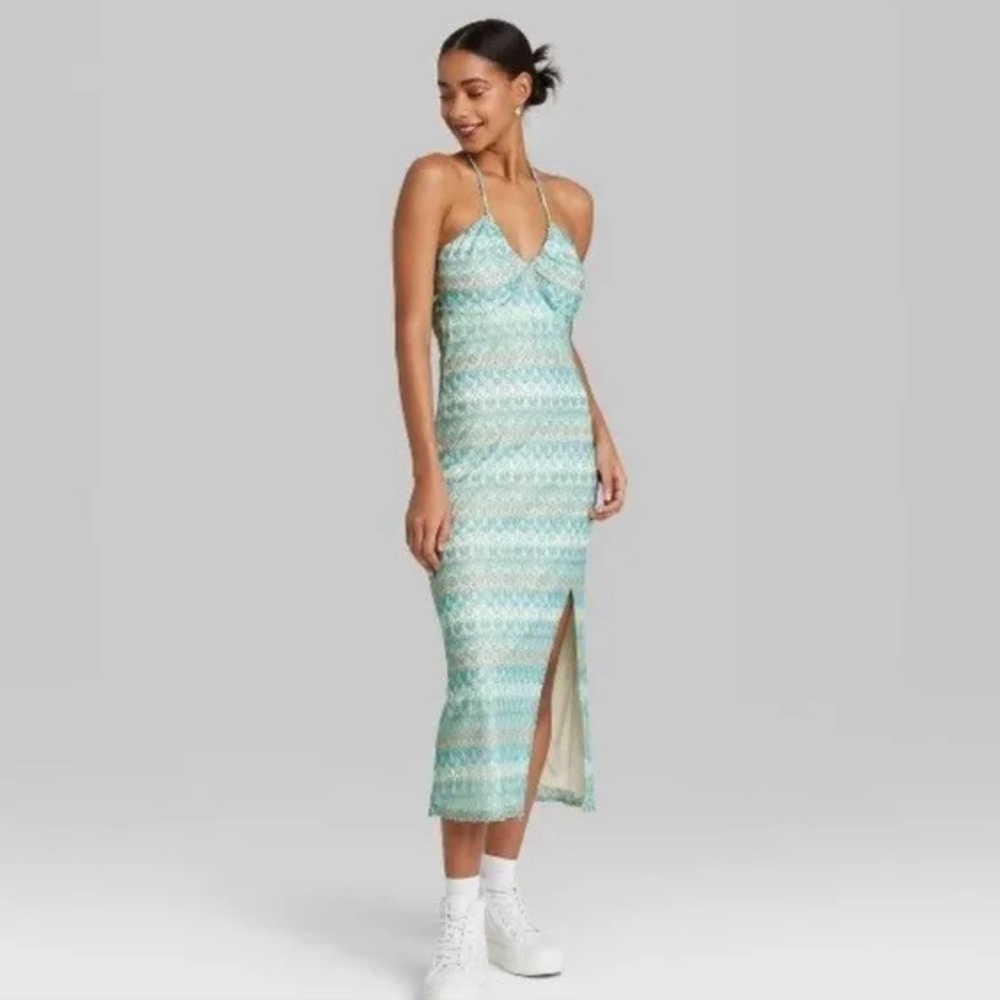 Wild Fable- NWT SZ L Crochet Slip Dress